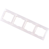Рамка 4-местная горизонтальная IEK РГ-4-КБ КВАРТА белый - EMK40-K01-DM